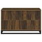 Thurston Dark Pine 4-Door Engineered Wood Accent Cabinet