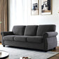 Soft Sofa, Upholstered 3 Seater Couch With High Density Foam, Loose Back Cushions And Turned Legs - view 7