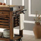 Kaif Distressed Chestnut Finish Kitchen Cart