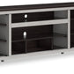 Darborn - XL TV Stand W/Fireplace Option - Gray / Brown