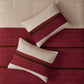 7 Pc Pieced Faux Suede Comforter Set Red King