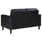 Ruth Upholstered Track Arm Loveseat Black - view 2
