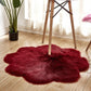Artificial Woolen Carpet Rug Floral Shape Sheepskin Hairy Carpet Faux Mat Seat Pad Fur Warm Tapetes Floor Mat Soft Area Rug