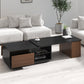 Extendable Coffee Table with 2 Storage Drawers
