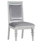 Maverick Fabric & Platinum Finish Side Chair (Set of 2)