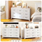 9 Drawer Dresser for Bedroom, Metal Profile Chest of Drawers