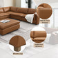 Brighton Top Grain Leather 5 Pieces Modular Sectional