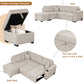 Sleeper Sofa Bed, 2 In 1 Pull Out Sofa Bed L Shape Couch With Storage Ottoman For Living Room, Bedroom Couch - view 7
