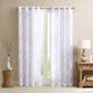 Grommet Top Sheer Bird on Branches Burnout Window Curtain