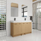 60" Double Sink Bathroom Vanity with Extra-Large Storage