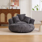 Single Bean Bag Chair with Pillows & Armrest