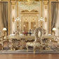 Seville - Arm Chair (Set of 2) - Synthetic Leather & Gold