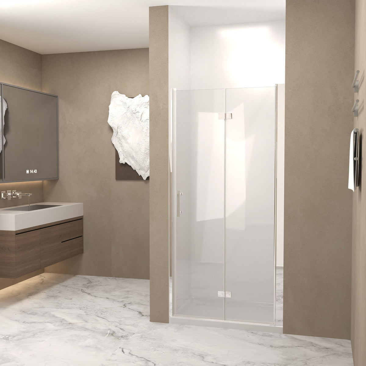 33-32" x 72" Bifold Shower Door
