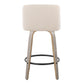 26" Contemporary Fixed Height Counter Stool with Swivel