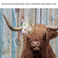 Highland Cow Rustic Painting Canvas Wall Art