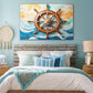 Sailboat Ship Wheel Coastal Wall Art II