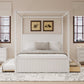 Modern Queen Size Canopy Platform Bed with Trundle