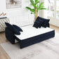 Irina Blue Velvet Sleeper Sectional Sofa