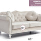 Elegant Flared Arm Loveseat