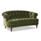 La Rosa Victorian Chesterfield Loveseat, Olive