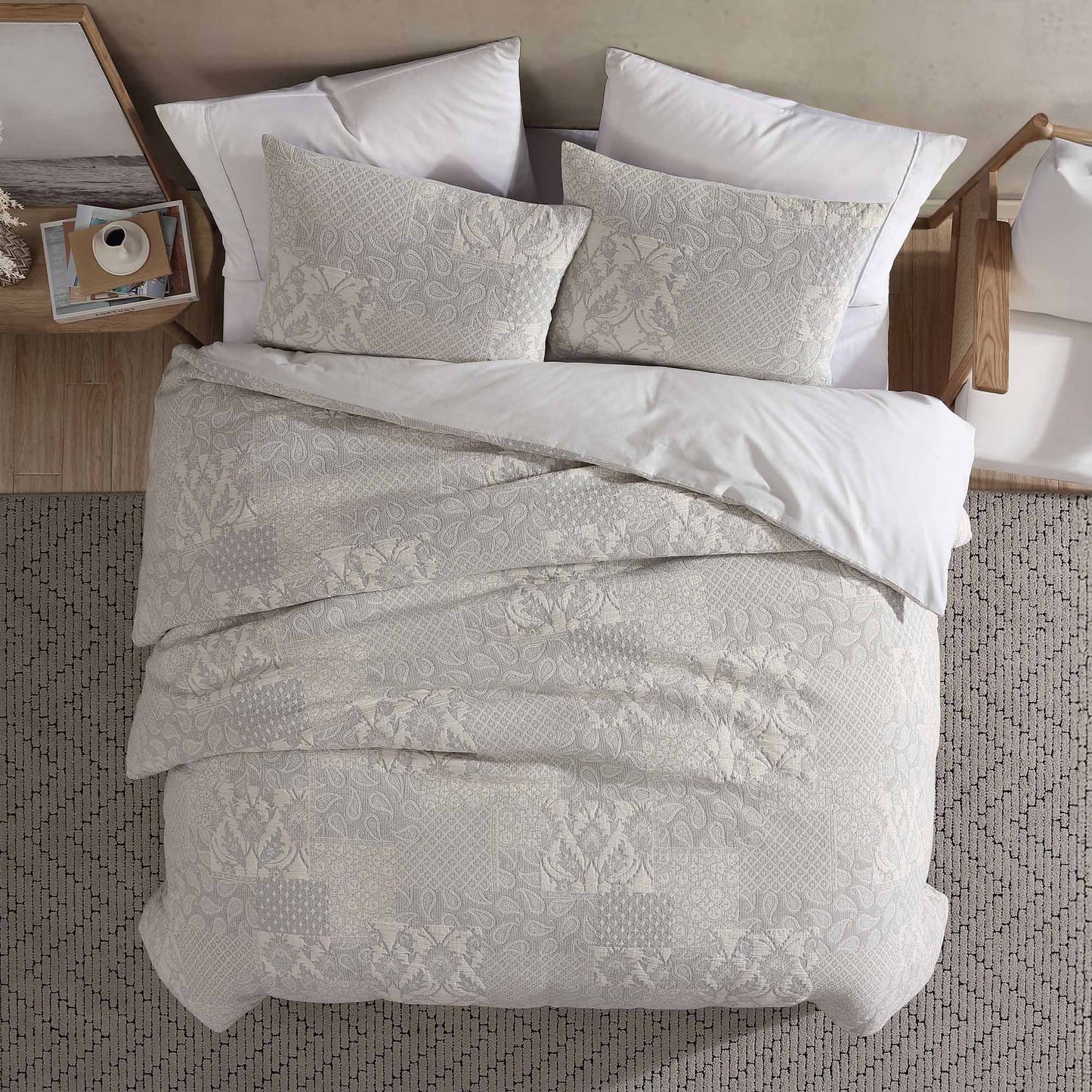 Paisley 3 Piece King Comforter Cover Set