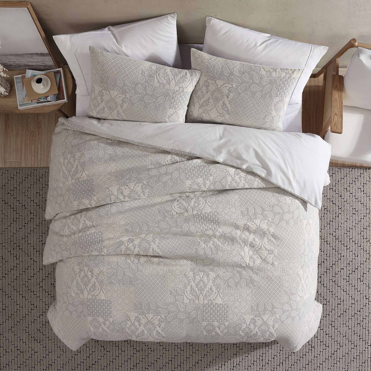 Paisley 3 Piece Queen Comforter Cover Set