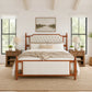 Queen Size Upholstered Platform Bed with Button Tufted Headboard