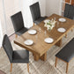 TOPMAX Farmhouse 78.1-Inch Extendable Wood Dining Table Set