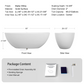65" Freestanding Solid Surface Bathtub
