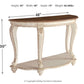 Realyn - Sofa Table - White / Brown