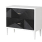 Dubni - Accent Table - White & Black