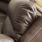 Dunleith - Zero Wall Recliner w/PWR HDRST - Chocolate