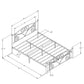 Queen Size Unique Flower Sturdy System Metal Bed Frame with Headboard and Footboard