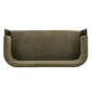 48.5" Upholstered Solid Loveseat (Walnut+Green)