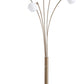 Taliya - Metal Arc Lamp  - Champagne / White