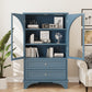 52.17"H Glass Door Display Case Storage Cabinet