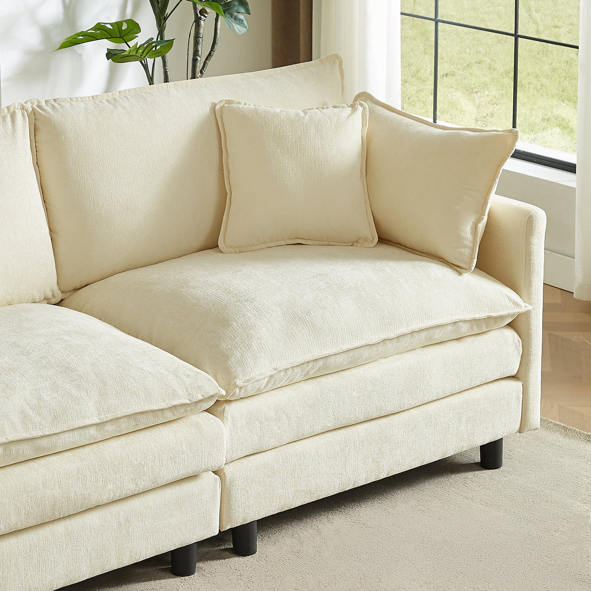 Modular Sectional Sofa, 110 Inch L Shaped Couch Set