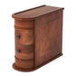 10.8" Solid Wood Narrow End Table with 2 Drawers