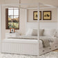 Modern Queen Size Canopy Platform Bed with Trundle
