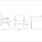 Martelle Twill Weave Accent Armchair