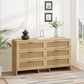 51.18'' Arc Shaped Corner Rattan Cabinet