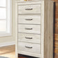 Bellaby - Five Drawer Chest - Whitewash
