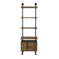 Ensata II - TV Stand Side Pier - Rustic Oak & Black