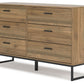 Deanlow - Six Drawer Dresser - Honey