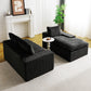 Black Turtle Velvet Versatile Convertible Sofa