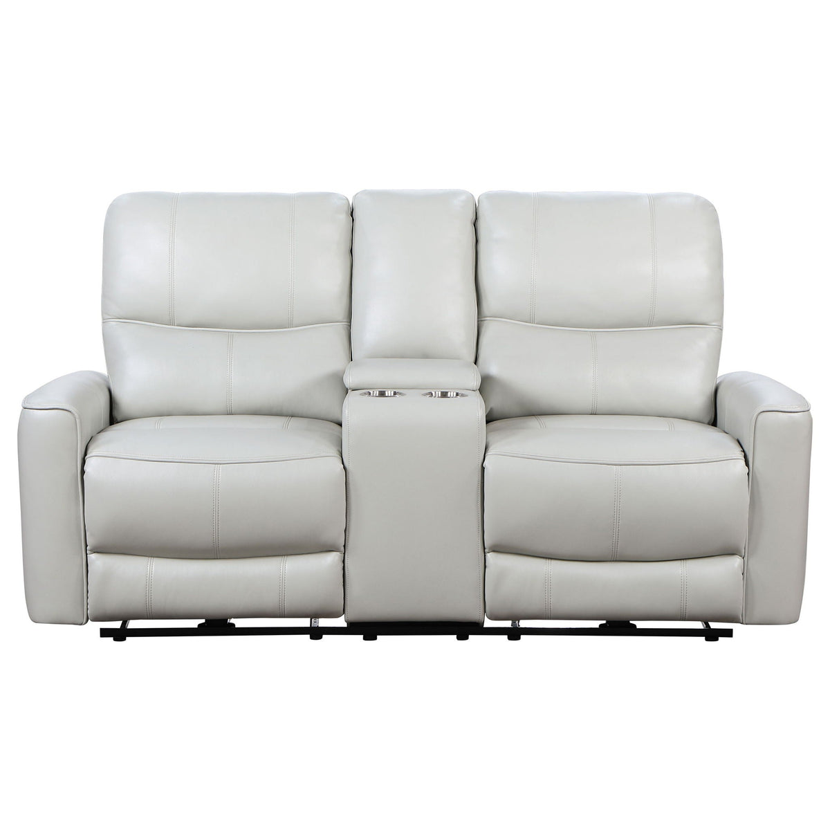 Greenfield Upholstered Power Reclining Loveseat Dove Grey - view 2