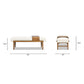 Billie 52" Modern Telephone Bench with Sliding Shelf