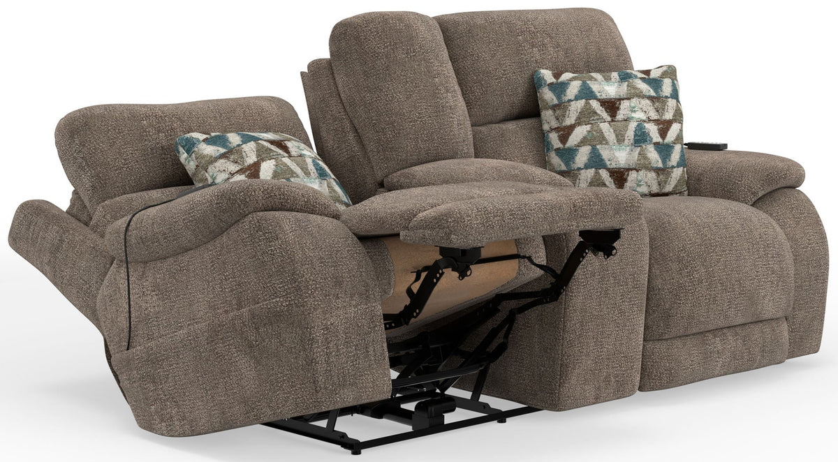 Joya - Power Headrest Power Lay Flat Reclining Console Loveseat With CR3 Heat/Massage/Lumbar/ZG - view 4