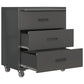 Heavy-Duty Metal Storage Cabinet with Wheels
