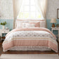 9 Piece Cotton Percale Comforter Set Blush